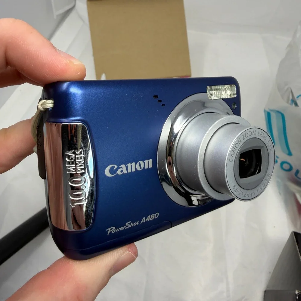 Canon PowerShot A480 10.0MP Digital Camera Blue 3.3x Optical Zoom PC1351 Boxed
